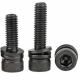 DIN912 12.9 Grade Allen Key Hex Bolts Black Combined With Washer And Nut