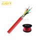 Riser-Rated Fire Alarm Cable 22AWG Solid Copper UL FPLR-CL2R Red PVC Jacket