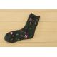 Popular cute cartoon christmas patterned design high quality cotton dress socks for women