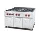Stainless Steel 5.8kW Six Burner Gas Stove Kitchen Equipment