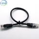 8Pin 24/26AWG Black Rj45 Ethernet Network Cable LAN Cable For Computer