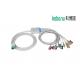 ISO13485 3.6m ECG Patient Cables Comen 12 Pin For Medical Equipment