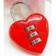 red heart shape Travel combination lock for Wedding Gifts
