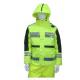 Heavy Duty PPE Raincoat Long Waterproof Hi Vis Rain Coat 0.28mm Thickness