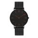 Blank Face Black Stainless Steel Mens Watch With Quick Change Mesh Band