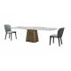 Luxury Rectangle Ceramic Marble Top Dining Table With 10 Chairs