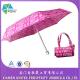 Pink Letters Pattern Triple Folding Aluminium Umbrella