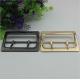 Hanging gold and gunmetal color zinc alloy custom double pin belt buckle for bags