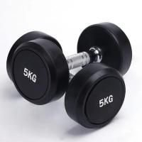 Fitness Equipment Strength Training Indoor Free Weights Rubber Round Dumbbell Set
