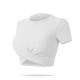 BSCI Womens Cropped T Shirt Short Sleeve Workout Crop Top 260g