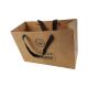 Thick Brown Kraft Paper Material Custom Design Paper Bags OEM Logo Printing with Black Color Rope Handle