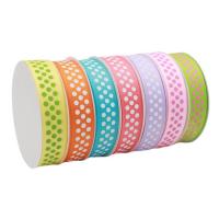 Dot Custom Printed Grosgrain Ribbon Green ODM Orange Grosgrain Ribbon