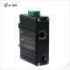 Mini Industrial 1-Port 100/1000X SFP to 1-Port 10/100/1000T 90W PoE++ Media Converter