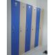 1 Tier Beige Blue Employee Storage Lockers Strong / Durable For Hospitals