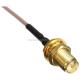 U.FL to SMA-female Bulkhead RG316 Coax Cable Assembly with Max Input Power of 50 OHM