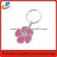 Metal painted four leaf clover pendant key rings, metal 4-leaf clover drop charm keychains