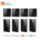 Glomarket Tuya Zigbee/wifi EU Tempered Glass Concave Button Touch Light Switch 1/2/3/4 Gang Wifi Wall Switch Work With Google Alexa