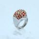 Fashion 316L Stainless Steel Casting Clay CZ Stones Ring LRX363