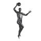 Male Basketball Sports Mannequin Display Matte Black Fiber Glass Movement Model