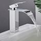 Stainless Steel Waterfall Monobloc Kitchen Taps Sink Faucet Wide Mouth