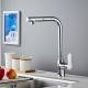 Villa Apartment Single Hole Kitchen Faucet With Pull Down Sprayer Chrome Finish