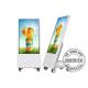 Full HD 1080p Kiosk Digital Signage Semi-Outdoor Mobile Kiosk 32'' With Battery / Wheels