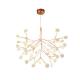 Golden Art Deco Chandelier Heracleum II Small With Polycarbonate Lenses