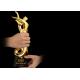 Poly Resin Material Award Cups Trophies With Abstract Figure Design