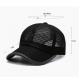Black Color Breathable Adult Trucker Hats For Hot Weather