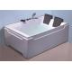 2 people comfortable freestanding whirlpool  / jacuzzi  massage white color bath tub