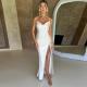 Beautiful Long Slip Dress For Women Comfortable Elegant White Long Dress