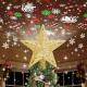 China manufacturer Snowflake Shaped Glitter Lighted Sliver Snow LED Polyester Christmas Tree Topper