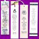 Full Color Paper Glossory Custom Printed Labels Reading Photo Bookmark