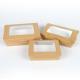 Recyclable Kraft Paper Salad Takeaway Boxes With Transparent Window