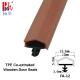 Red Brown Color Wooden Door Seal Strips TPE Weatherstripings Door Sealing Strips 12*5mm