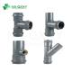 PVC Casting Flange Coper Threaded Y Type Pipe Fitting Tee with Rubber Ring DIN Standard