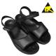 Cleanroom ESD Antistatic Black PU Leather Sandals