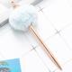 Lightweight Feather Fluffy Pom Pom Pen Metal Material Smooth Writing