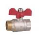 Threaded Connection Brass Ball Valve Smooth Surface Chrome Plated