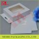 Wholesale cheap white paper box no printing with clear window free for USB packaging