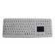 Silicone Rubber PS2 Waterproof Medical Keyboard 17mA With Touchpad