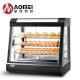 Electric Commercial Food Warmer Display Showcase with Glass Cover and Stainless Steel Body