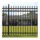 Outdoor Residential Vintage Design Wrought Iron Railing Fence with Heat Treated Wood