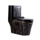 Advantages of Environmental Glaze in Black Stone One Piece Toilet with Dual-Flush