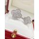 Matte Finish Van Cleef Jewelry Round Shape Prong Setting Van Cleef Vintage Alhambra Ring