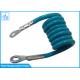 Coil Lanyard Extension Spring Safety Wire Rope Coated PVC With Eyes End