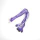 Customized Exhibition Purple Neck Lanyards For Id Cards 0.6mm To 2.5mm Thickness