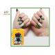ABS Mixed Printing OEM ODM Green Stiletto Nails Long Coffin Shape