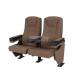 Flip Up Middle Arm Commercial Movie Theater Seating With Gravity Mechanism