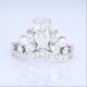 18k Crown Style Lab Grown Diamond Ring Beautiful Women Princess Design White Lab-Grown Diamond Ring